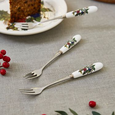 The Holly and the Ivy Set of 6 Pastry Forks
